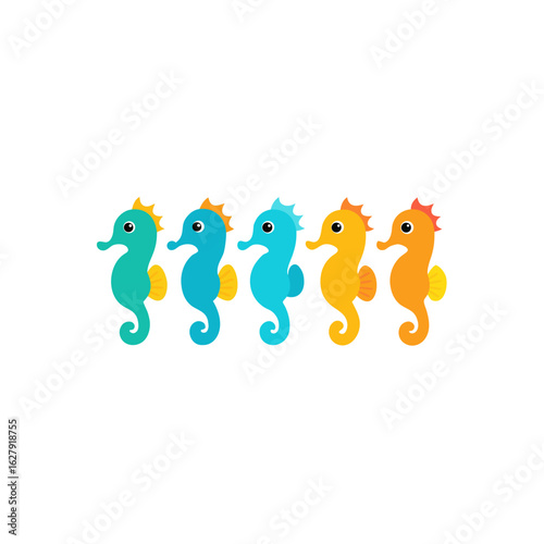  different seahorse rocker set   