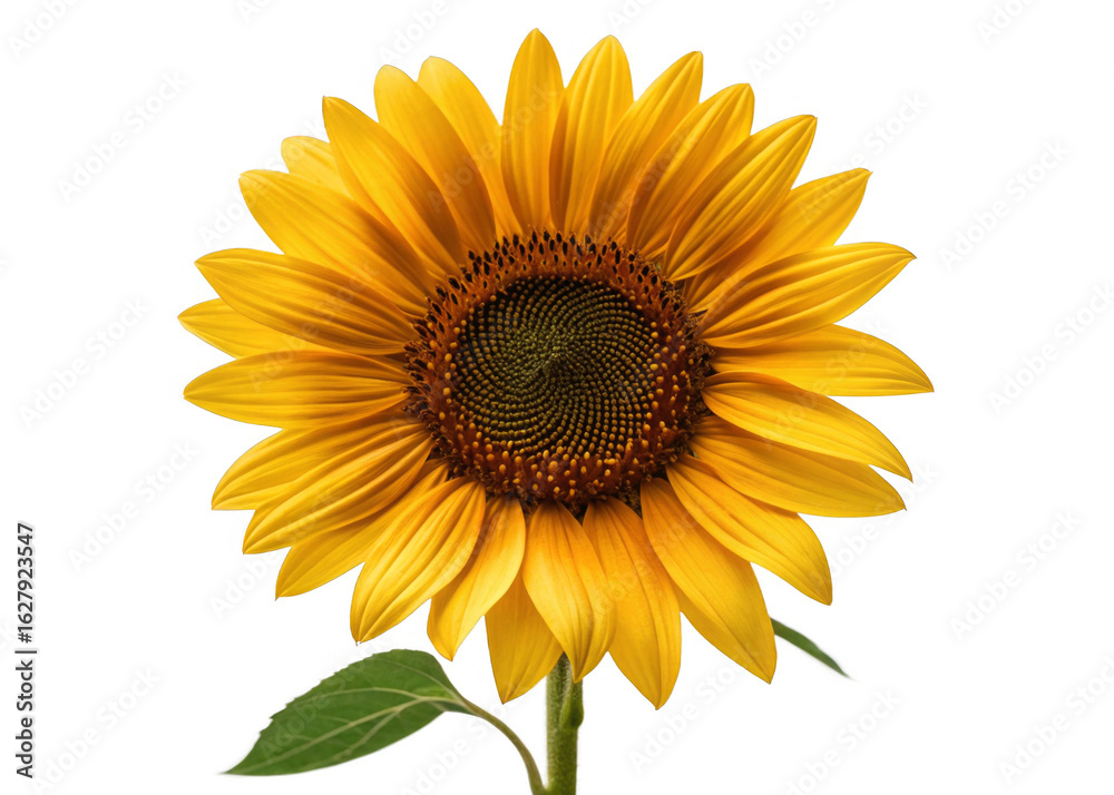 Fototapeta premium Sunflower isolated on a transparent background.