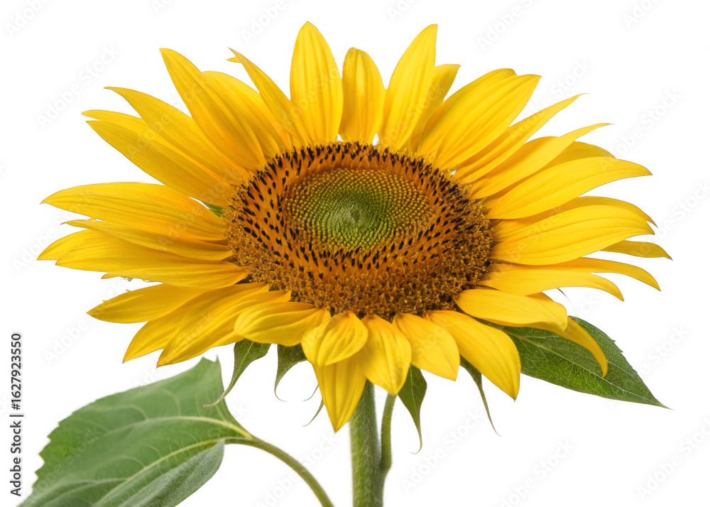 Fototapeta premium Sunflower isolated on a transparent background.