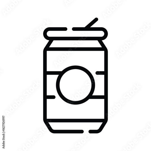 Check out this outline icon of chilled soda can