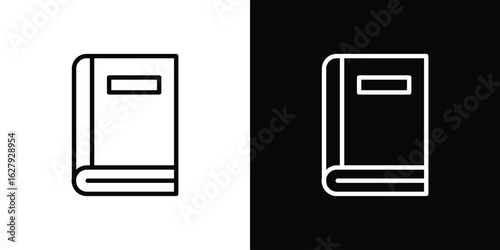 Workbook icon graphic, editable stroke. Suitable for website design, logo, app, template, and ui ux.
