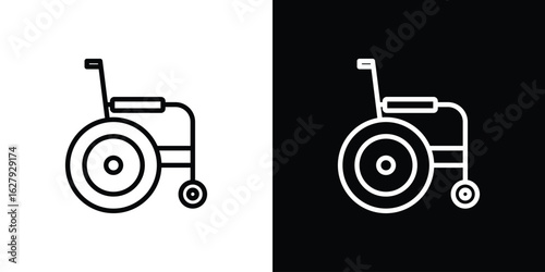 Wheelchair icon graphic, editable stroke. Suitable for website design, logo, app, template, and ui ux.