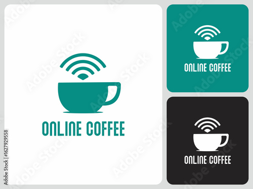 vector logo online coffee