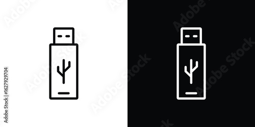 USB icon graphic, editable stroke. Suitable for website design, logo, app, template, and ui ux.