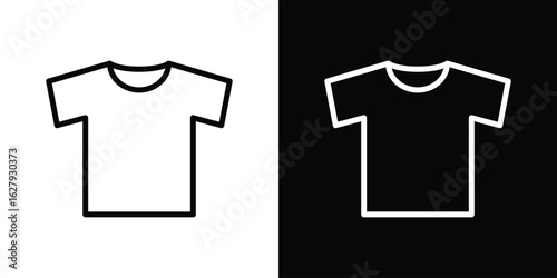T shirt icon graphic, editable stroke. Suitable for website design, logo, app, template, and ui ux.