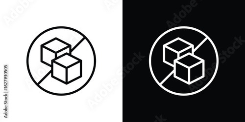 Sugar free icon graphic, editable stroke. Suitable for website design, logo, app, template, and ui ux.
