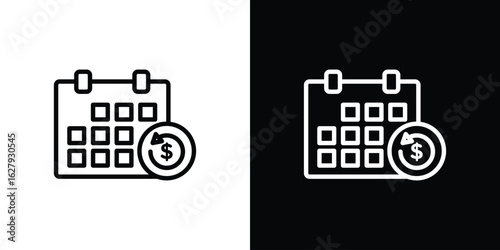 Subscription icon graphic, editable stroke. Suitable for website design, logo, app, template, and ui ux.