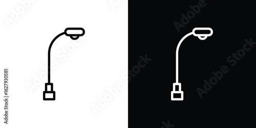 Street lamp icon graphic, editable stroke. Suitable for website design, logo, app, template, and ui ux.