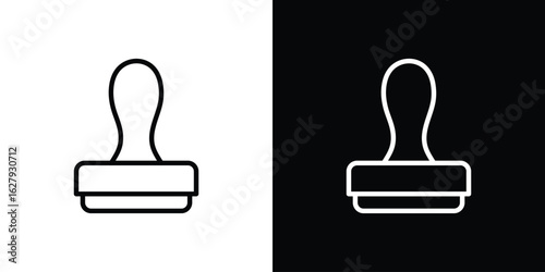 Stamp icon graphic, editable stroke. Suitable for website design, logo, app, template, and ui ux.