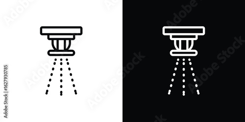 Sprinkler icon graphic, editable stroke. Suitable for website design, logo, app, template, and ui ux.