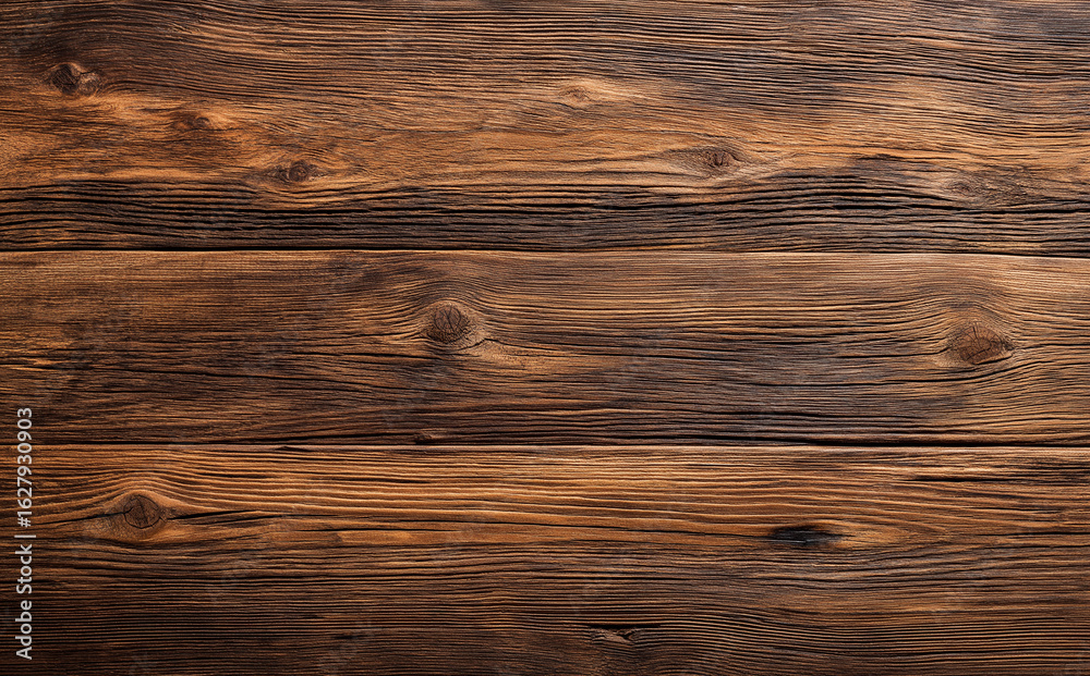 Naklejka premium Rustic Brown Wooden Texture with Natural Grain