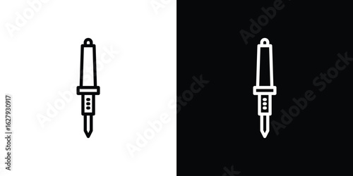 Soldering icon graphic, editable stroke. Suitable for website design, logo, app, template, and ui ux.