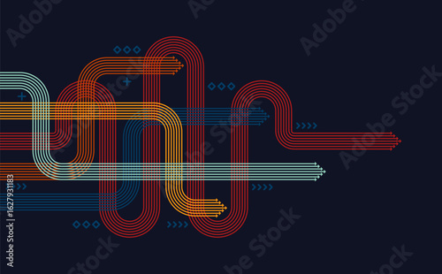 Abstract arrow direction. Technology background. High speed. Hi-tech