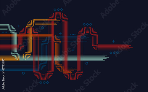 Abstract arrow direction. Technology background. High speed. Hi-tech