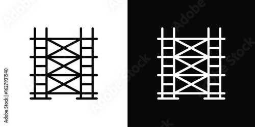 Scaffolding icon graphic, editable stroke. Suitable for website design, logo, app, template, and ui ux.