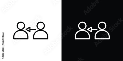 Refer icon graphic, editable stroke. Suitable for website design, logo, app, template, and ui ux.