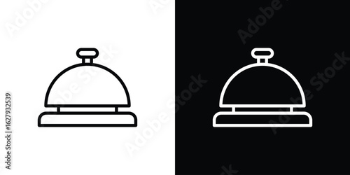 Reception bell icon graphic, editable stroke. Suitable for website design, logo, app, template, and ui ux.