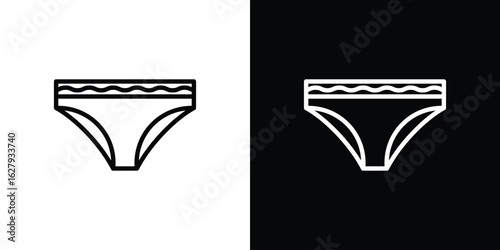 Panties icon graphic, editable stroke. Suitable for website design, logo, app, template, and ui ux.