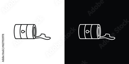 Oil spill icon graphic, editable stroke. Suitable for website design, logo, app, template, and ui ux.