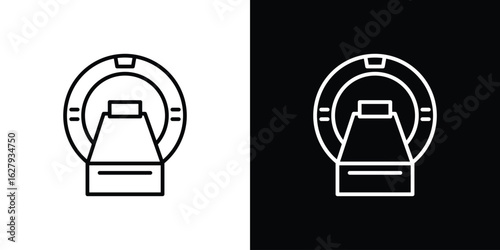 MRI machine icon graphic, editable stroke. Suitable for website design, logo, app, template, and ui ux.