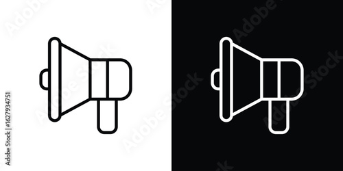 Loudspeaker icon graphic, editable stroke. Suitable for website design, logo, app, template, and ui ux.