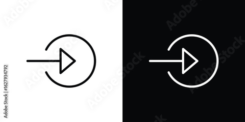 Login icon graphic, editable stroke. Suitable for website design, logo, app, template, and ui ux.
