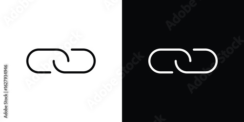 Link icon graphic, editable stroke. Suitable for website design, logo, app, template, and ui ux.
