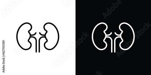 Kidney icon graphic, editable stroke. Suitable for website design, logo, app, template, and ui ux.