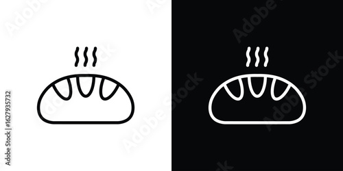 Hot bread icon graphic, editable stroke. Suitable for website design, logo, app, template, and ui ux.