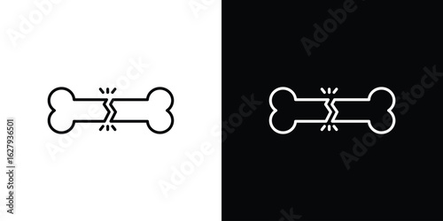 Fracture icon graphic, editable stroke. Suitable for website design, logo, app, template, and ui ux.