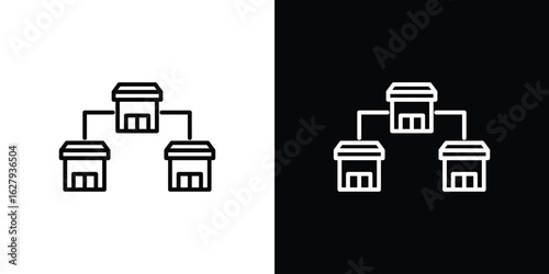Franchise icon graphic, editable stroke. Suitable for website design, logo, app, template, and ui ux.