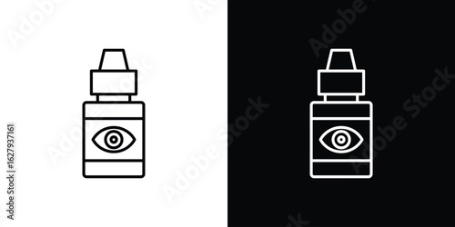 eye drop icon graphic, editable stroke. Suitable for website design, logo, app, template, and ui ux.