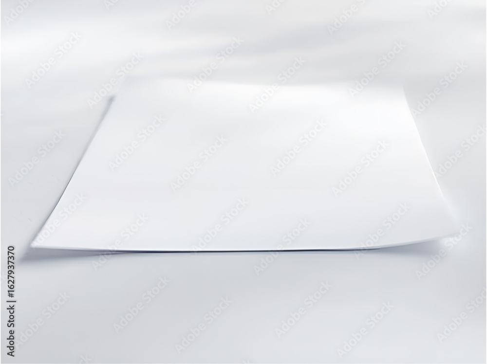 Blank white sheet of paper on soft surface. Clean minimalist mockup for writing, branding or creative design.
Blank white sheet of paper on soft surface. Clean minimalist mockup for writing, branding or creative design.