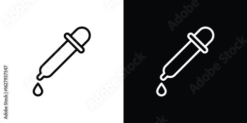 Dropper icon graphic, editable stroke. Suitable for website design, logo, app, template, and ui ux.