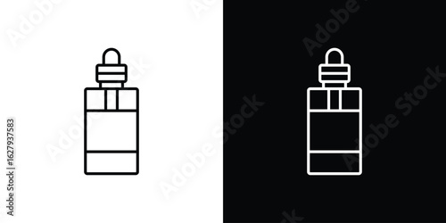 Dropper bottle icon graphic, editable stroke. Suitable for website design, logo, app, template, and ui ux.
