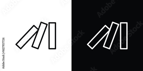 Domino effect icon graphic, editable stroke. Suitable for website design, logo, app, template, and ui ux.