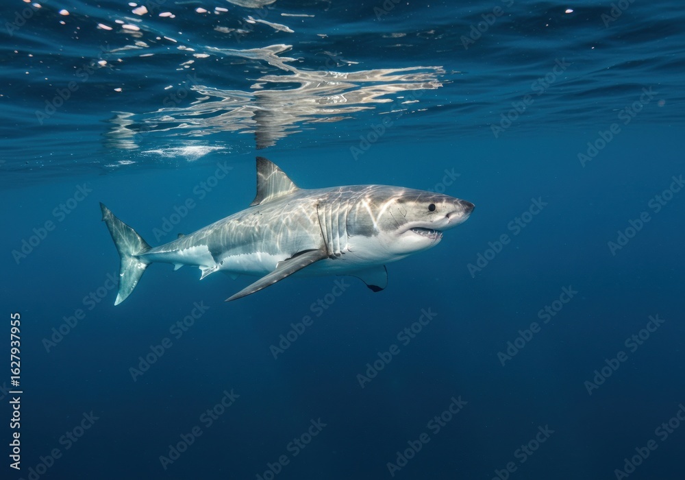 Fototapeta premium Great White Shark Underwater (1)