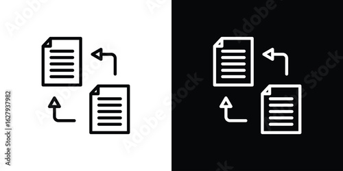 Data share icon graphic, editable stroke. Suitable for website design, logo, app, template, and ui ux.