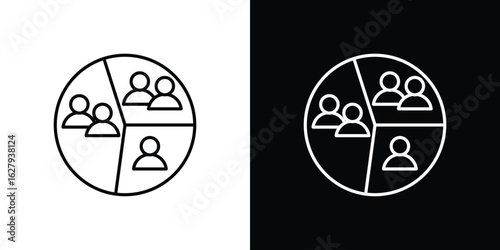 Customer segment icon graphic, editable stroke. Suitable for website design, logo, app, template, and ui ux.