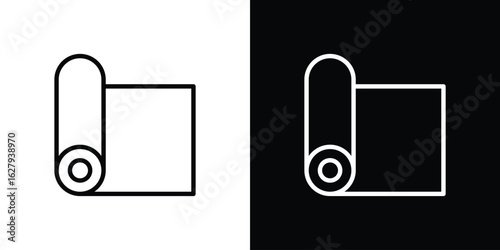 Carpet roll icon graphic, editable stroke. Suitable for website design, logo, app, template, and ui ux.