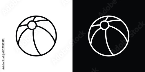 Beach ball icon graphic, editable stroke. Suitable for website design, logo, app, template, and ui ux.
