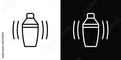 Bar shaker icon graphic, editable stroke. Suitable for website design, logo, app, template, and ui ux.