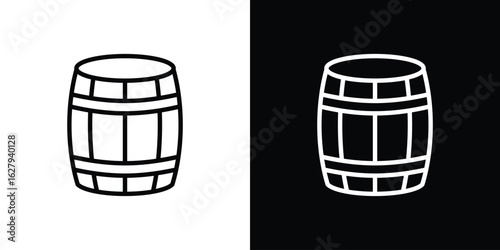 Barrel icon graphic, editable stroke. Suitable for website design, logo, app, template, and ui ux.