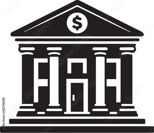 Black bank icon