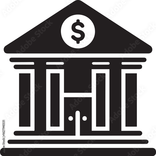 Black bank icon