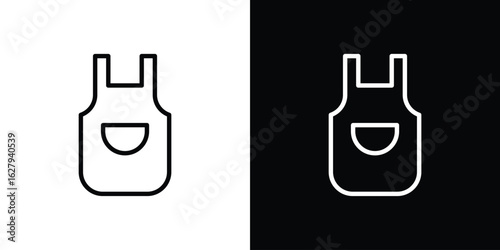 Apron icon graphic, editable stroke. Suitable for website design, logo, app, template, and ui ux.