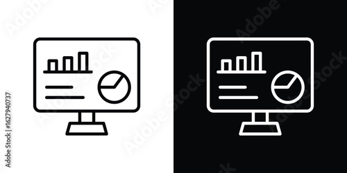 Admin Dashboard icon graphic, editable stroke. Suitable for website design, logo, app, template, and ui ux.