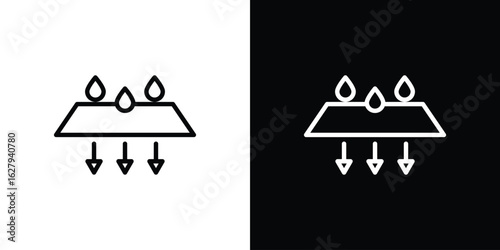Absorption icon graphic, editable stroke. Suitable for website design, logo, app, template, and ui ux.