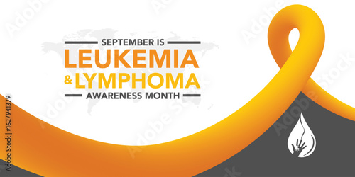 September is National Leukemia and Lymphoma Awareness Month background template. Holiday concept. background, banner, placard, card, and poster design template with text inscription and standard color
