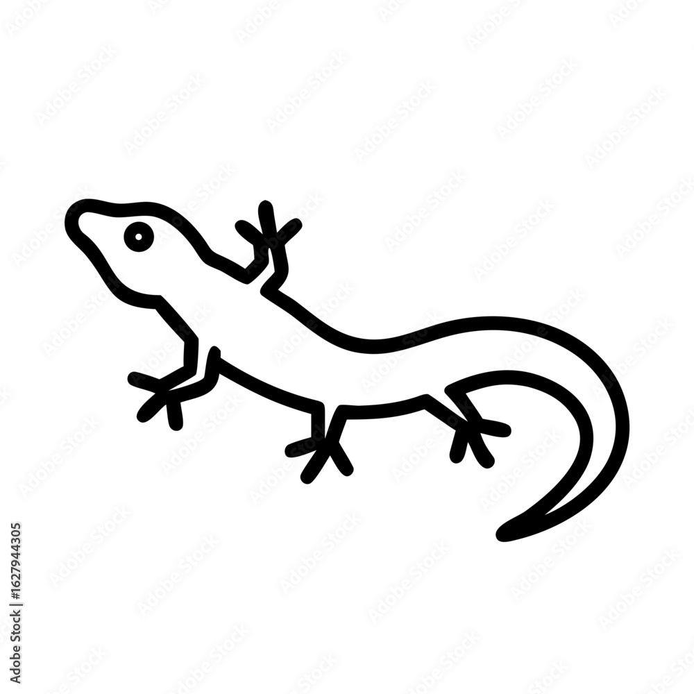 Naklejka premium Lizard illustration isolated on white background